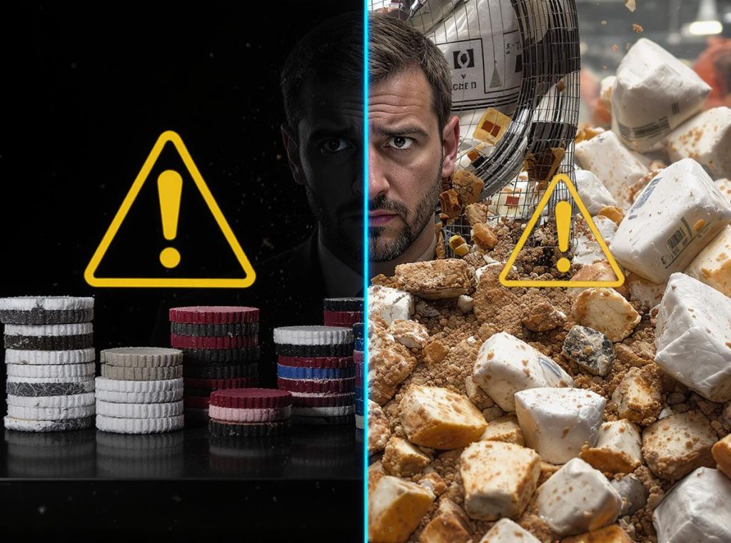 Quality comparison between samples and bulk products showing importance of sample testing