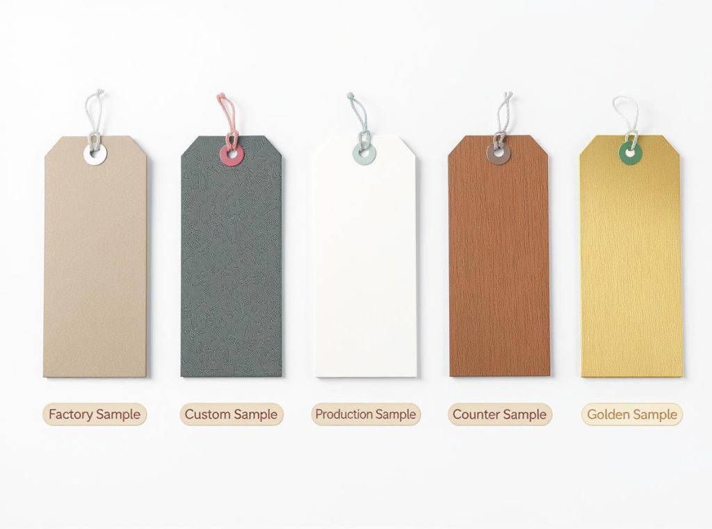 Five different types of samples available from Chinese manufacturers