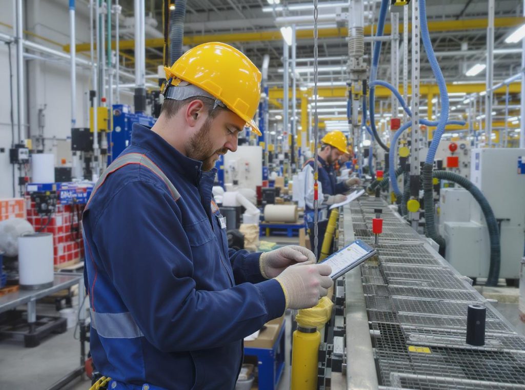 Factory audit inspection checklist and quality control assessment