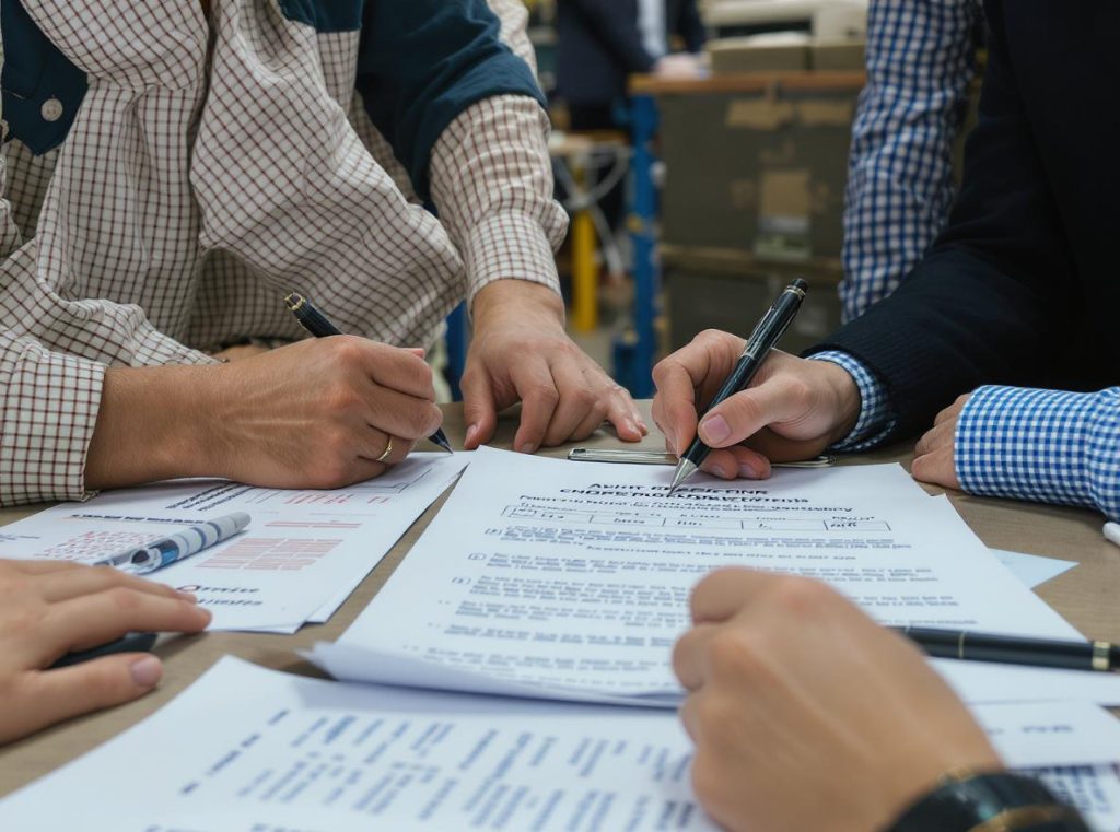 Factory audit preparation materials and planning documentation