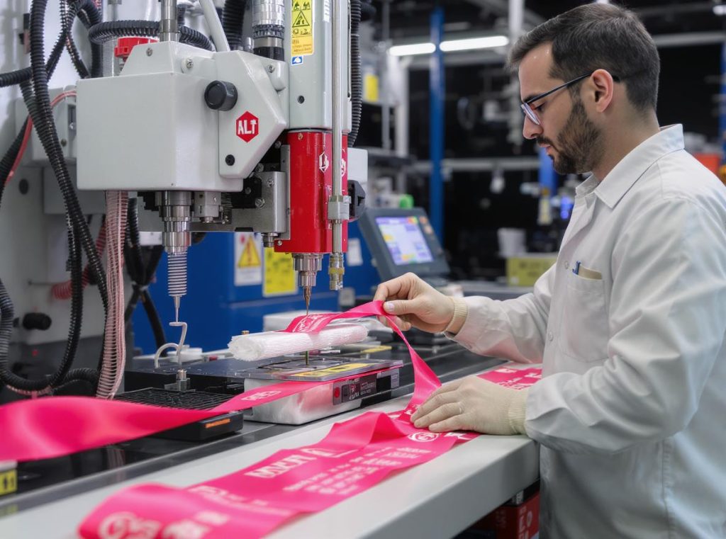 Quality control testing of ribbon pull installation and durability