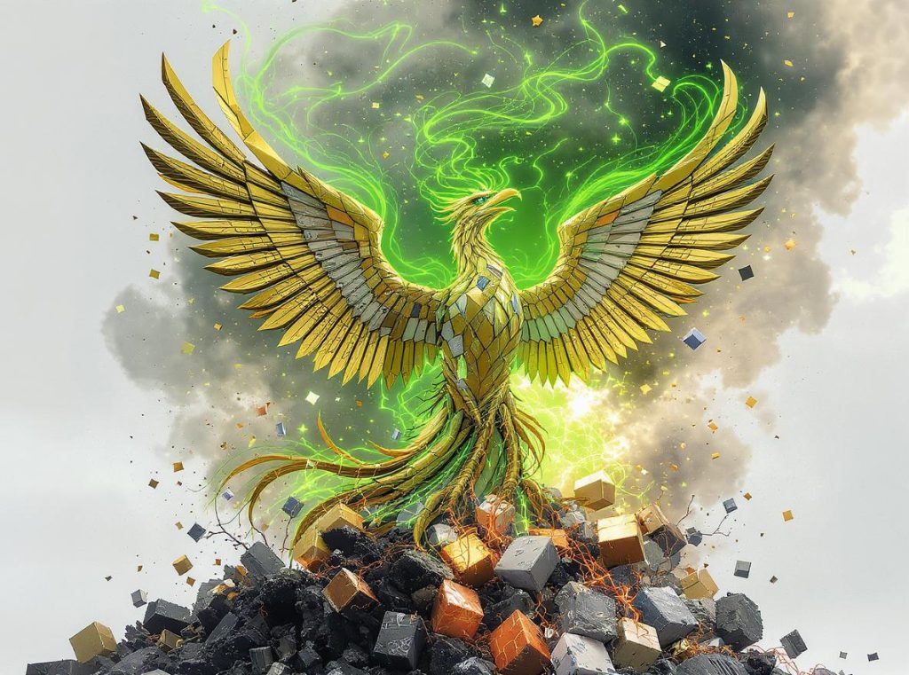 Phoenix symbolizing transformation of Chinese packaging industry from crisis to leadership