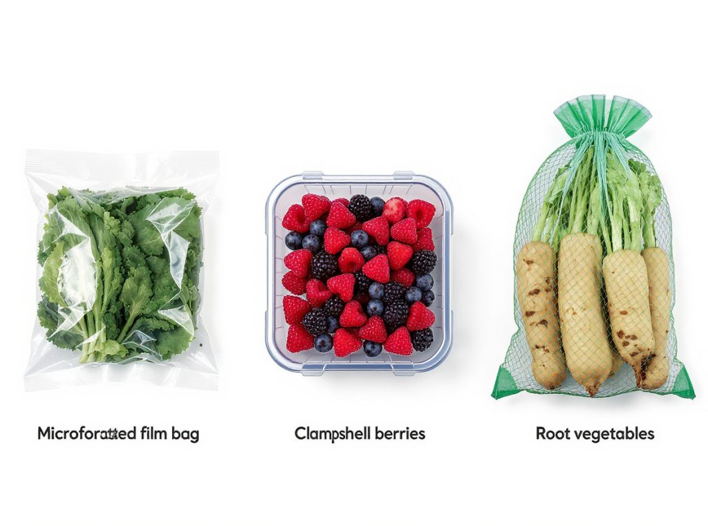 Different ventilation methods for various fresh produce types