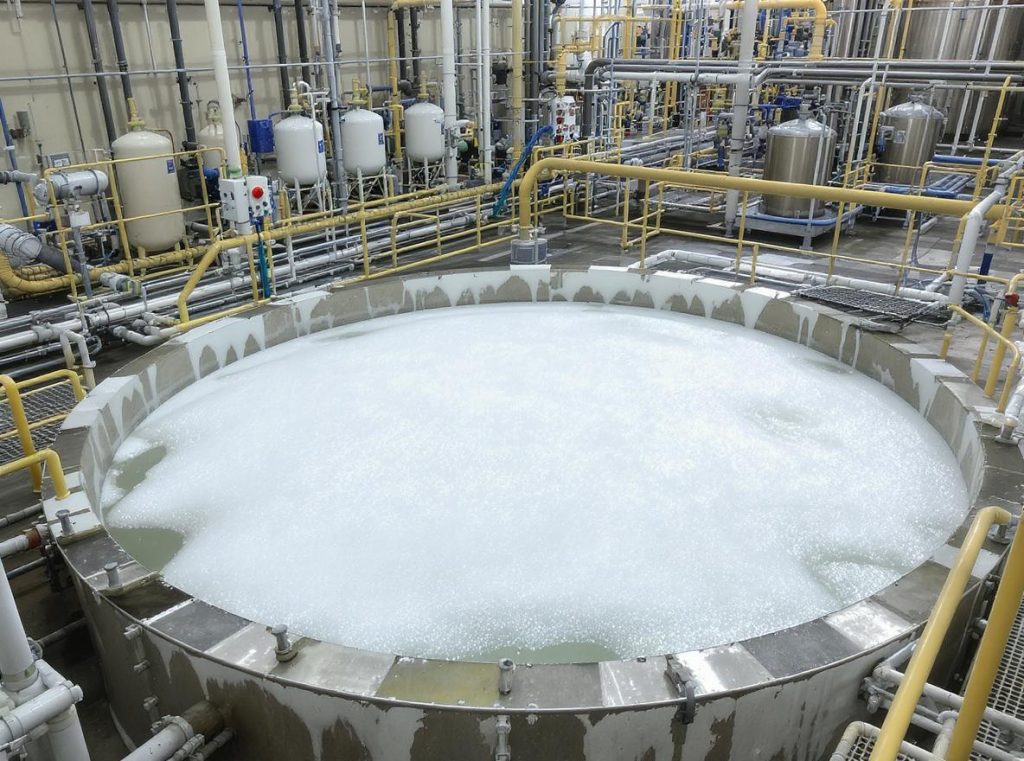 De-inking and bleaching equipment removing ink particles and improving paper brightness