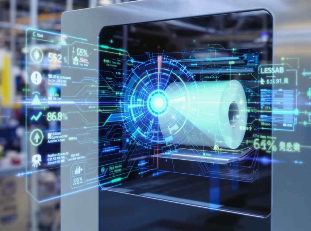 Automated paper void fill dispensing system showing optimization and performance features
