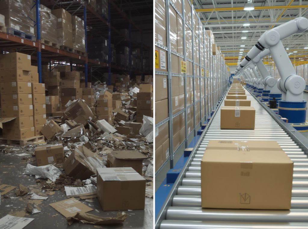 Why Amazon FBA packaging requirements are strict - efficiency vs chaos comparison