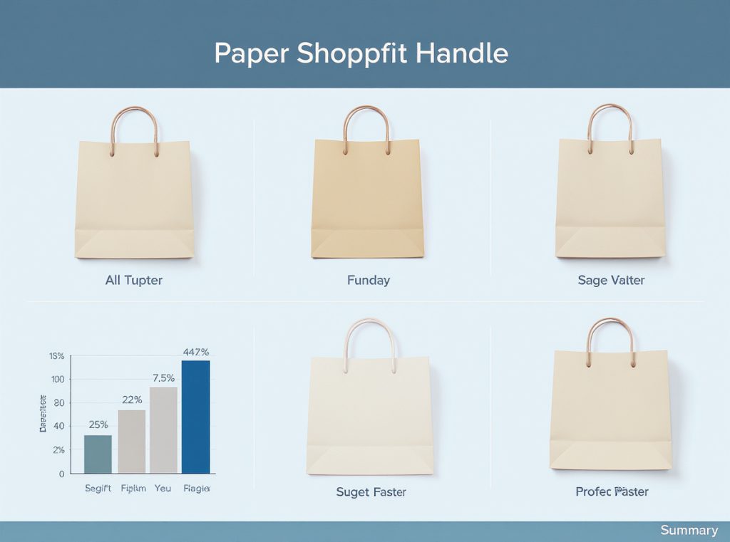 Innovative paper shopping bag handle designs showing future trends and technology
