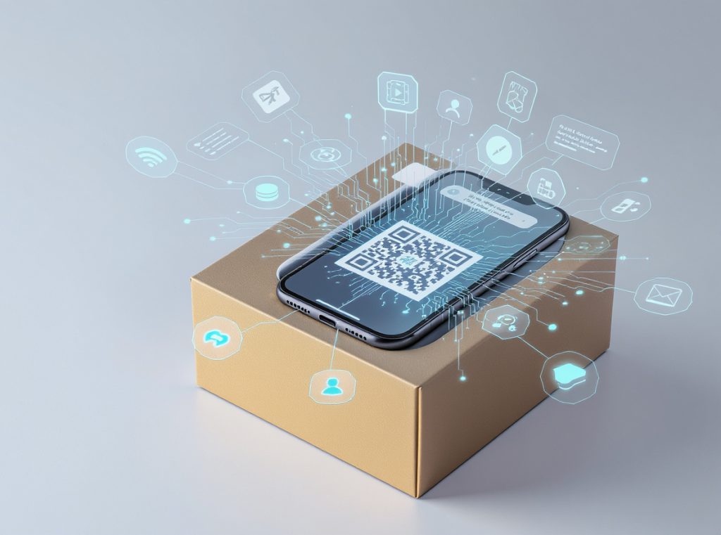 QR codes packaging cross-selling digital integration smartphone scanning