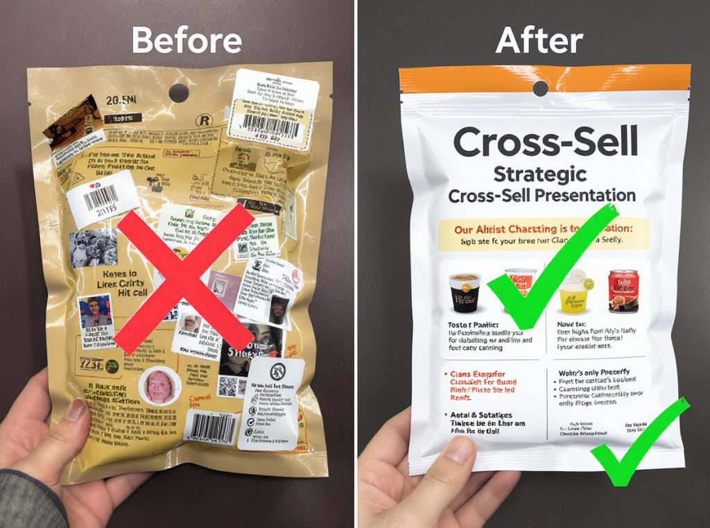 Packaging cross-selling mistakes avoid design errors best practices comparison